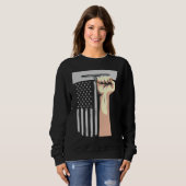 Sweatshirt Patriotic Concrete Finisher Construction Worker US (Devant entier)
