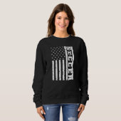 Sweatshirt Patriotic Flag US Soccer Tee, American Flag Soccer (Devant entier)