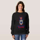 Sweatshirt Patriotic Gnome 4th Of July American Gnomie (Devant entier)
