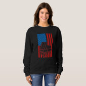 Sweatshirt Patriotic Pianist US Flag Piano Premium (Devant entier)