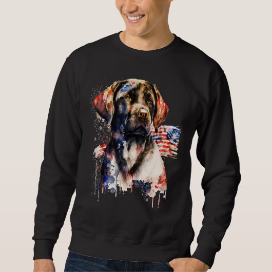 Sweatshirt Patriotic Puppy 4th of July USA Independence Day 1 (Devant)