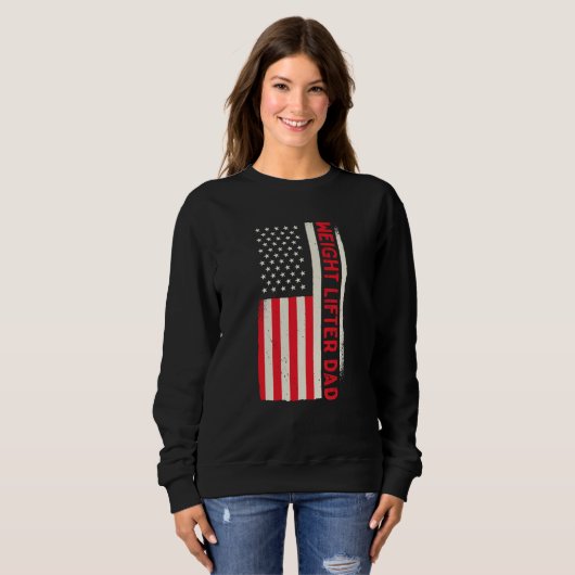 Sweatshirt Patriotic Weightlifting Workout Bodybuilder Wight  (Devant entier)