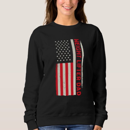 Sweatshirt Patriotic Weightlifting Workout Bodybuilder Wight  (Devant)