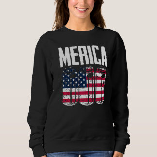 Sweatshirt Patriotique American USA US Drapeau Beer 4 juillet