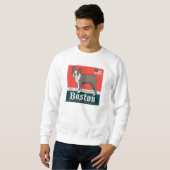 Sweatshirt Patriotique | Boston Terrier (Devant entier)