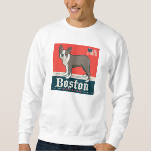 Sweatshirt Patriotique   Boston Terrier