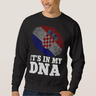 Sweatshirt Patriotique C'est dans mon ADN empreintes digitale