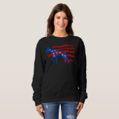 Sweatshirt Patriotique Doberman Pinscher (Devant entier)