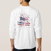 Sweatshirt Patriotique Rouge Blanc et Bleu Joyeux Fête du Tra (Dos)
