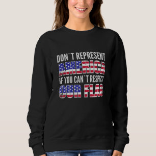 Sweatshirt Patriotique Usa Respectez Notre Drapeau Américain