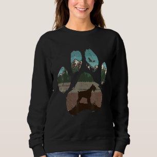 Sweatshirt Patte de Schnauzer géant Maman Papa Chien Femmes