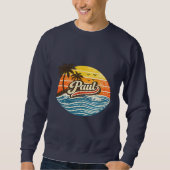 Sweatshirt Paul Retro Sunset Name Design (Devant)