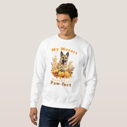 Sweatshirt Paw-fect personnalisable Chien d'automne Mozart (Devant entier)