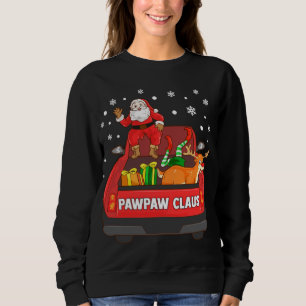 Sweatshirt Pawpaw Claus Camion Rouge Père Noël Reindeer Elf C