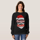 Sweatshirt Pawpaw Claus Noël Père Noël Face Joyeuse Sueur moc (Devant entier)