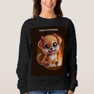 Sweatshirt Paws of Darkness Fire Dog Hoodie – Glowing Puppy