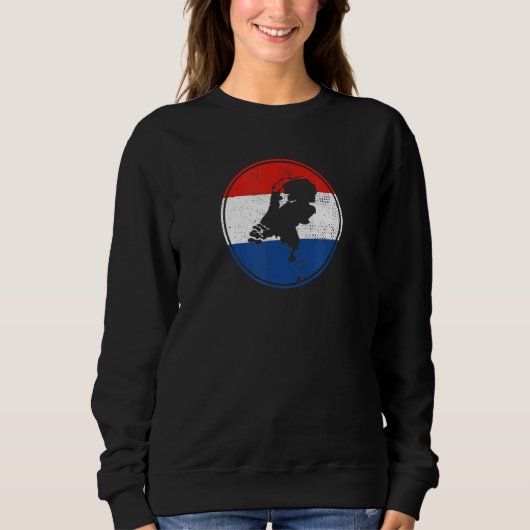 Sweatshirt Pays-Bas Map Vintage néerlandais (Devant)