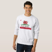 Sweatshirt Pays de Galles République Drapeau de dragon Pride (Devant entier)