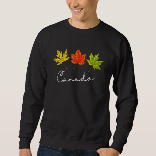Sweatshirt Pays de la feuille d'érable canadienne Feuilles d' (Devant)