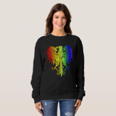 Sweatshirt Pays De Pologne Gay pride Aigle Gay pride Polonais (Devant entier)