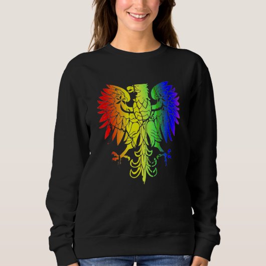 Sweatshirt Pays De Pologne Gay pride Aigle Gay pride Polonais (Devant)