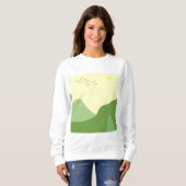 Sweatshirt paysage art abstrait (Devant entier)