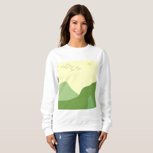 Sweatshirt paysage art abstrait (Devant entier)