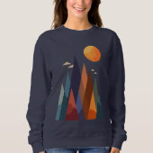 Sweatshirt Paysage avec montagnes et soleil (Devant)