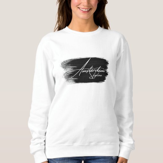 Sweatshirt Paysage d'Amsterdam en écriture (Devant)
