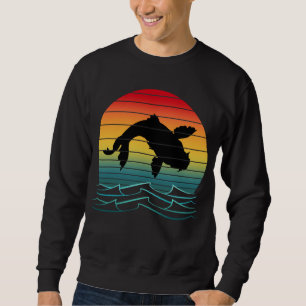 Sweatshirt Paysage de coucher de soleil avec carpes koï vinta