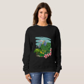 Sweatshirt Paysage de montagne tropicale (Devant entier)