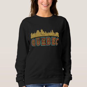 Sweatshirt Paysage urbain rétro de Québec Canada Ciel antique