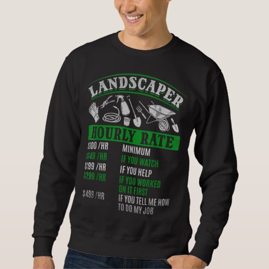 Sweatshirt Paysagère Horaire Jardinier Landscaping Landsc (Devant)