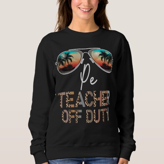 Sweatshirt Pe Enseignant Hors Service Léopard Lunettes de sol (Devant)