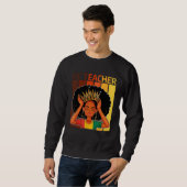 Sweatshirt PE Teacher Afro African American Black History Mon (Devant entier)