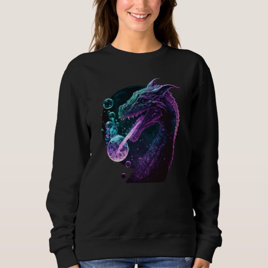 Sweatshirt Peace Dragon With Bubbles 3 (Devant)