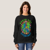 Sweatshirt Peace Earth Day Everyday 60s 70s Hippie Retro Envi (Devant entier)