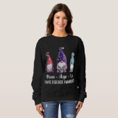 Sweatshirt Peace Hope Love Gnomes Rare Disease Awareness (Devant entier)