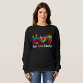 Sweatshirt Peace Love Autism Pop It Sensibilisation sur l'aut (Devant entier)