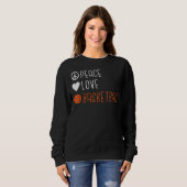 Sweatshirt Peace Love Basket (Devant entier)