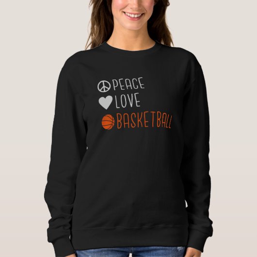 Sweatshirt Peace Love Basket (Devant)