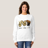 Sweatshirt Peace Love Boxer Chien Boxer Amoureux des chiens C (Devant entier)