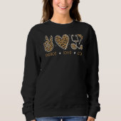 Sweatshirt Peace Love Cna Infirmière Empreinte de léopard de  (Devant)