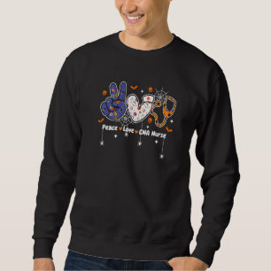 Sweatshirt Peace Love CNA Infirmière infirmière vie Médicale
