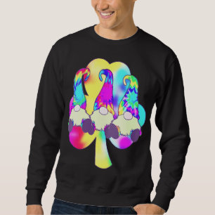 Sweatshirt Peace Love Gnome Arc-en-ciel Clover Hippie Gnome D