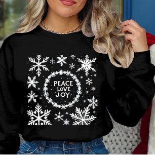 Sweatshirt Peace Love Joy Festive de Noël