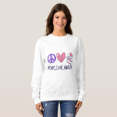 Sweatshirt Peace Love Nuring (Devant entier)