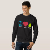 Sweatshirt Peace Love Pears Funny Pear Fruit (Devant entier)