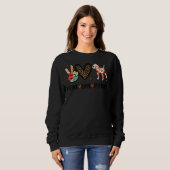 Sweatshirt Peace Love Pitbull Funny Dog Lover (Devant entier)