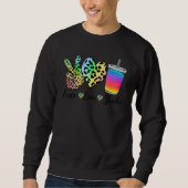 Sweatshirt Peace Love Shake Mix Drinks Shaker Cute Bartender (Devant)